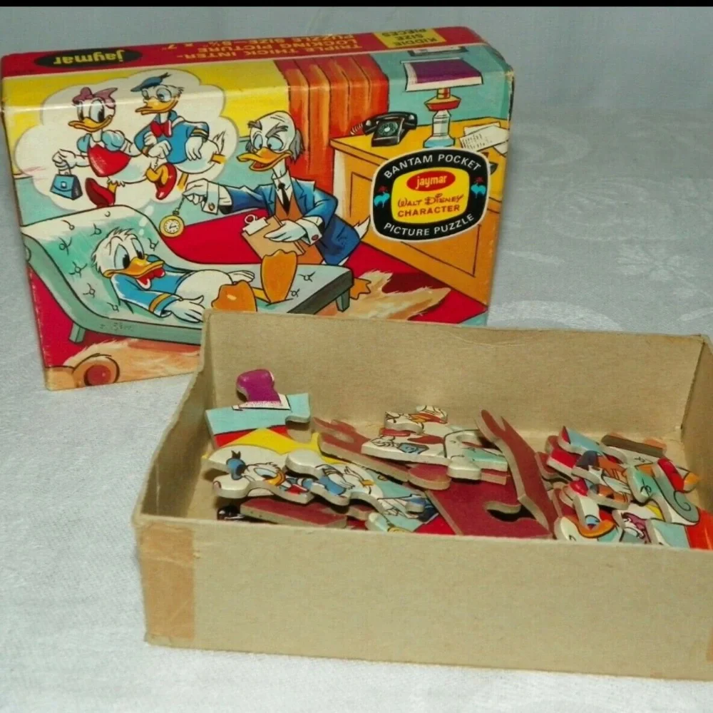 Vintage Donald Duck as Dr Von Drake Analyst Bantam Pocket‎ Puzzle Jaymar